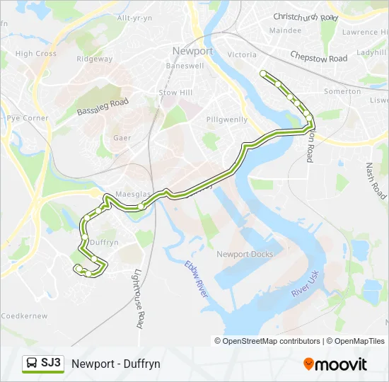 SJ3 Bus Line Map