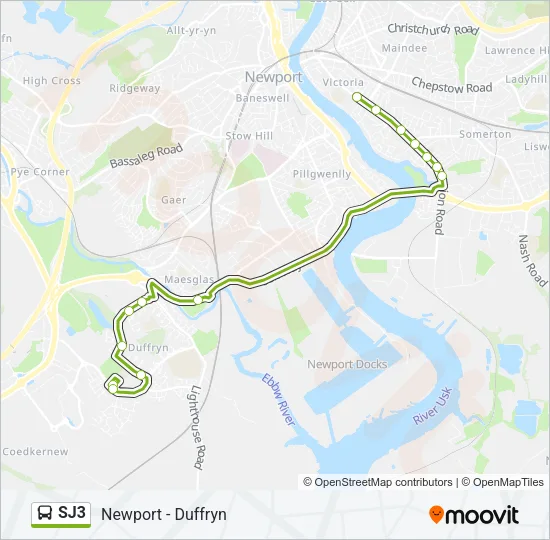 SJ3 Bus Line Map