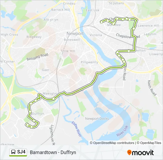 SJ4 Bus Line Map