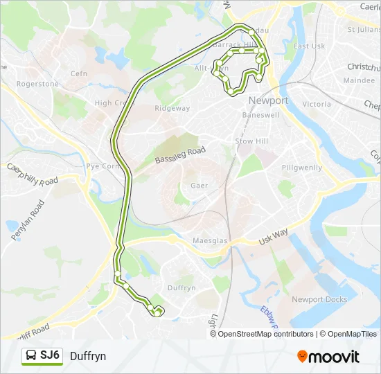 SJ6 Bus Line Map