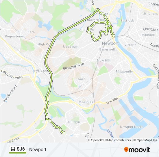 SJ6 bus Line Map