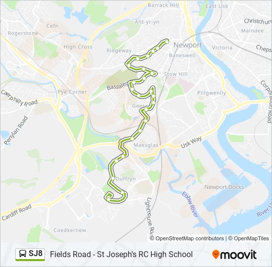SJ8 bus Line Map