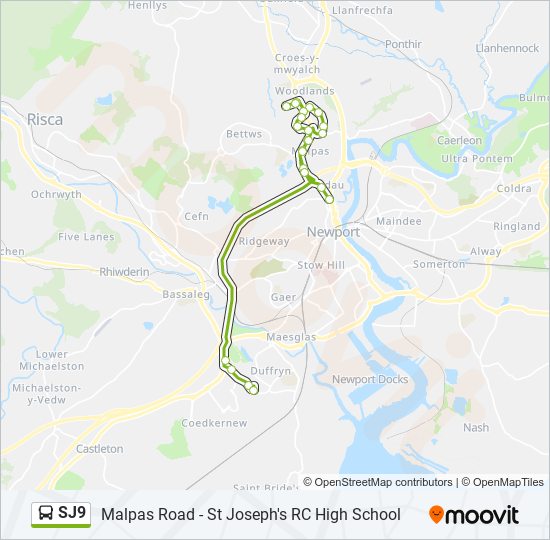 SJ9 bus Line Map