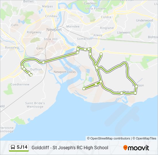 SJ14 bus Line Map