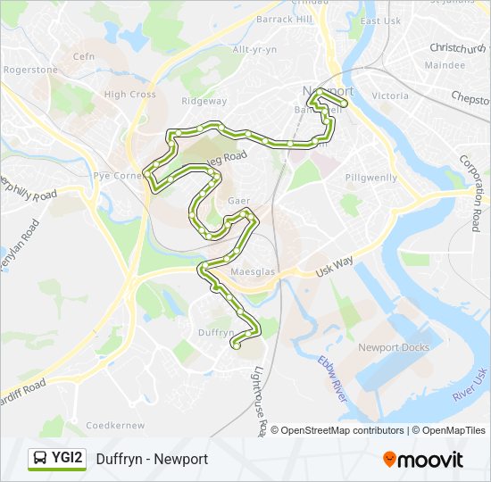 YGI2 Bus Line Map