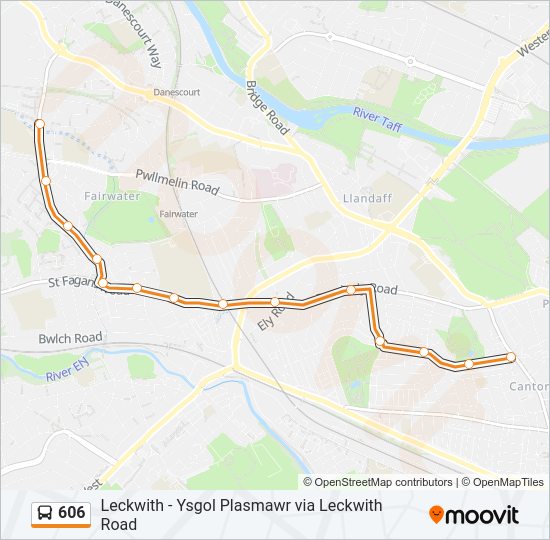 606 Bus Line Map