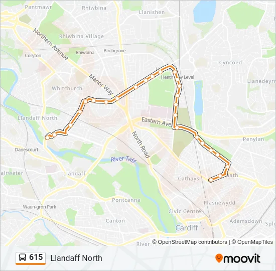 615 Bus Line Map