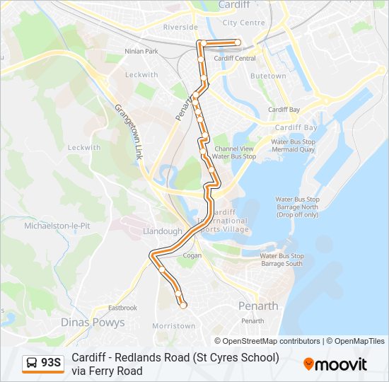 93S bus Line Map