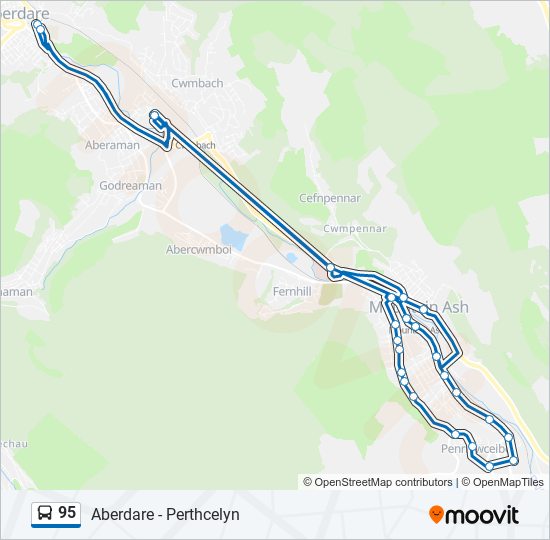 95 bus Line Map