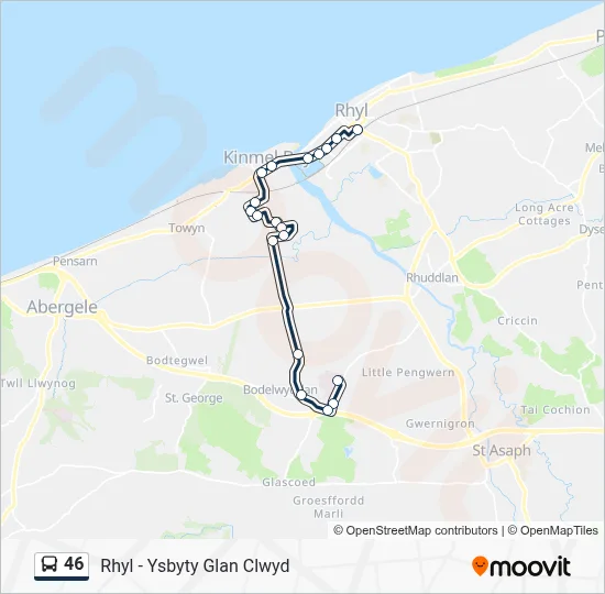 46 Route: Schedules, Stops & Maps - Bodelwyddan (Updated)