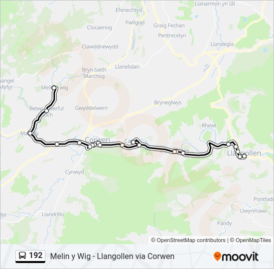 192 bus Line Map