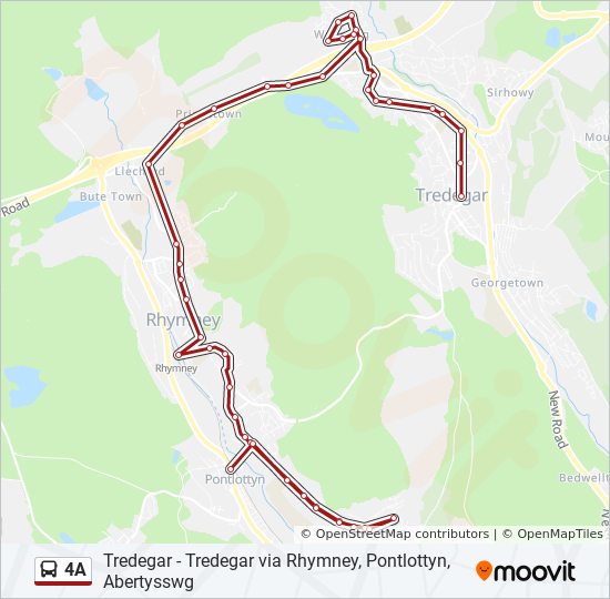 4a Route: Schedules, Stops & Maps - Pontlottyn (Updated)
