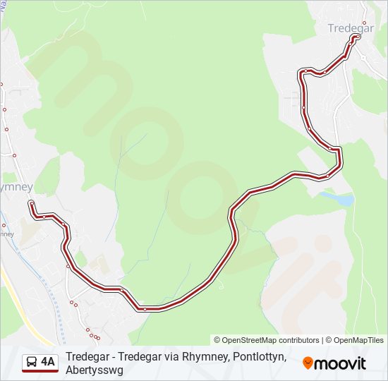 4A bus Line Map