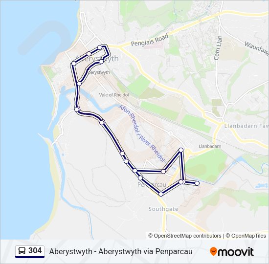 304 Bus Line Map