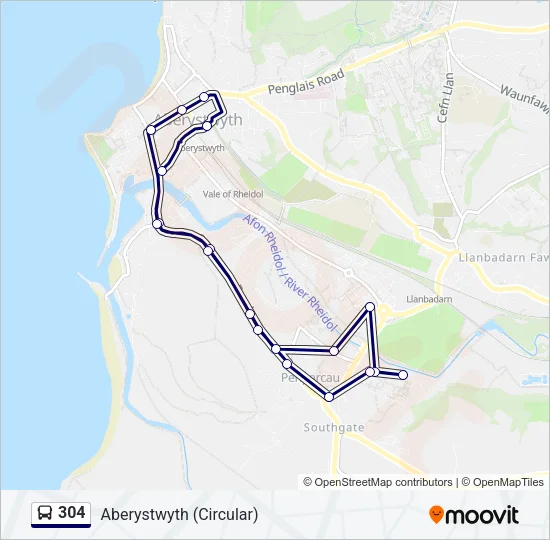 304 Bus Line Map