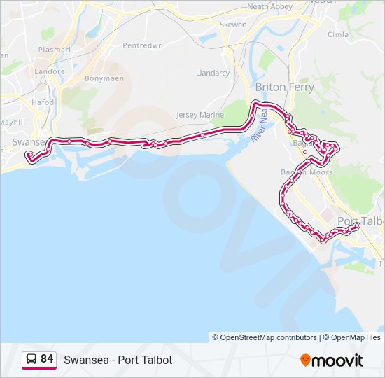 84 Bus Line Map