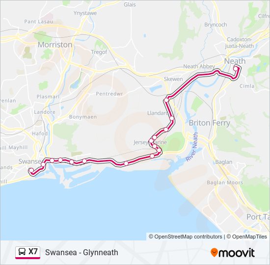 x7 Route Schedules, Stops & Maps Neath (Updated)