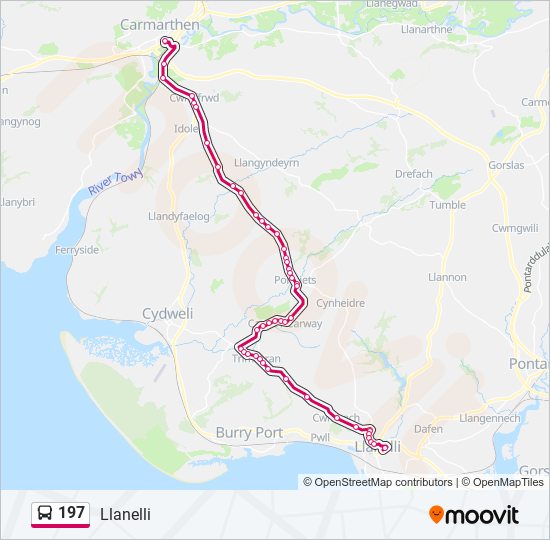 197 bus Line Map