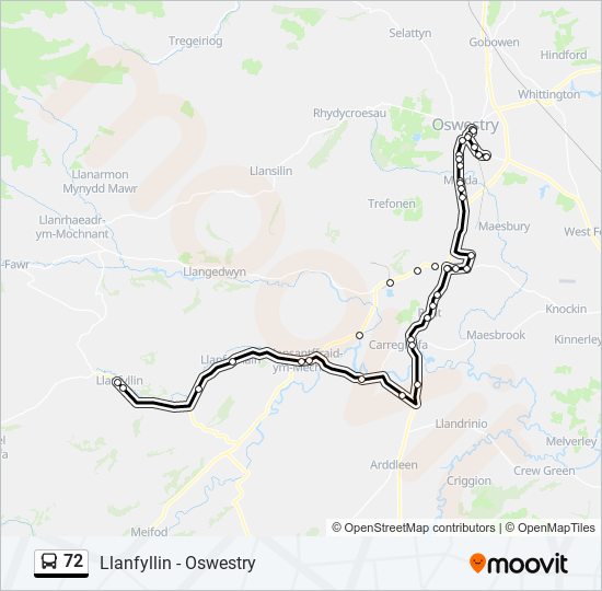 72 bus Line Map