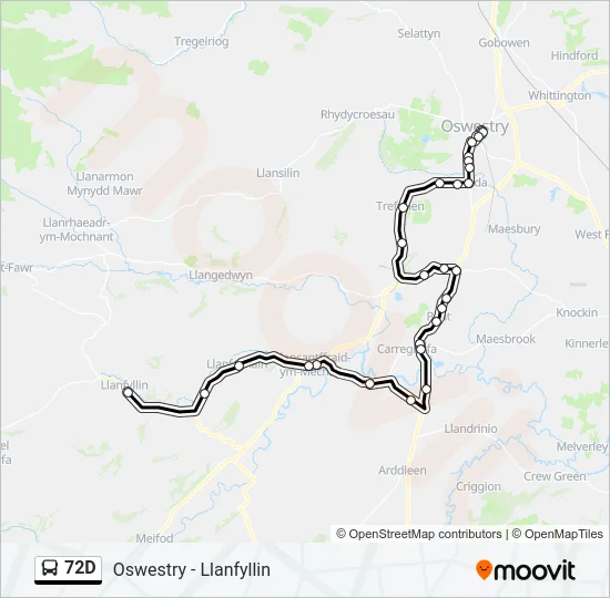 72D Bus Line Map