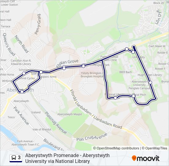 3 Bus Line Map