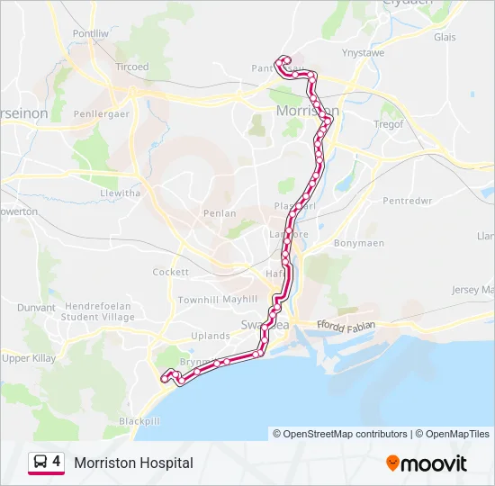 4 Bus Line Map