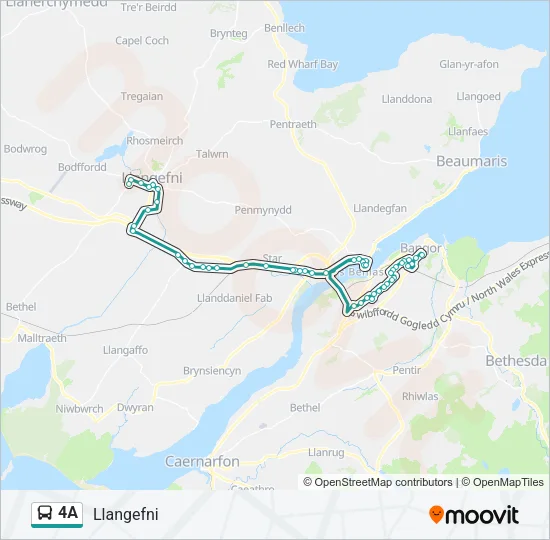 4A Bus Line Map