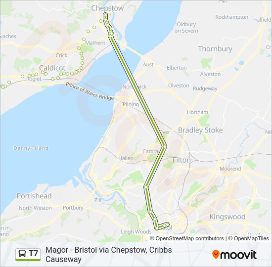 T7 Bus Line Map