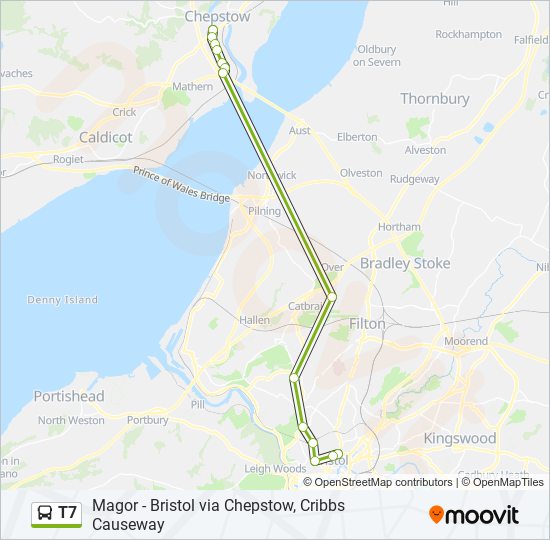 T7 bus Line Map