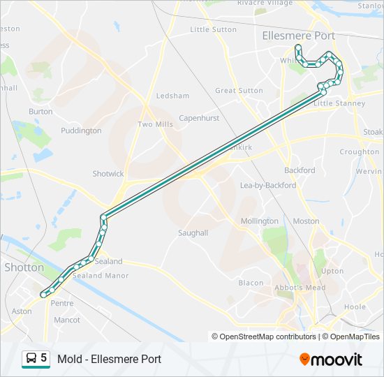 5 bus Line Map