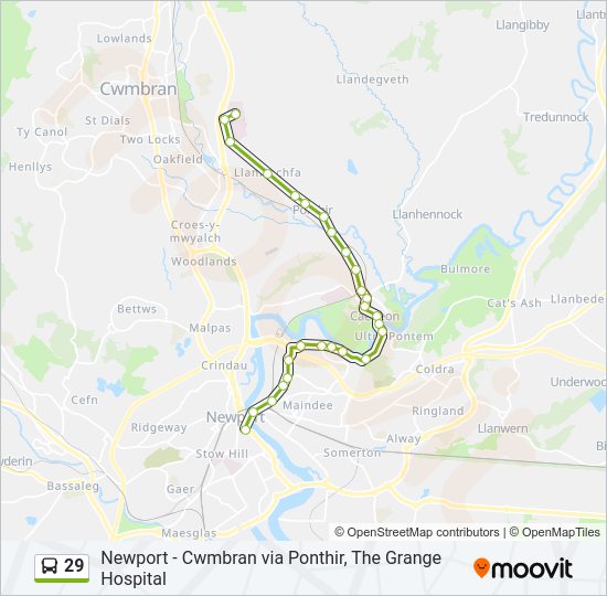 29 Bus Line Map