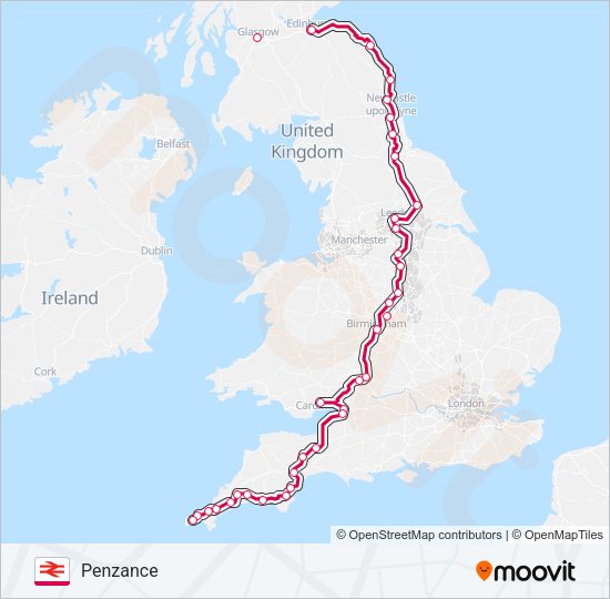 CROSSCOUNTRY Train Line Map
