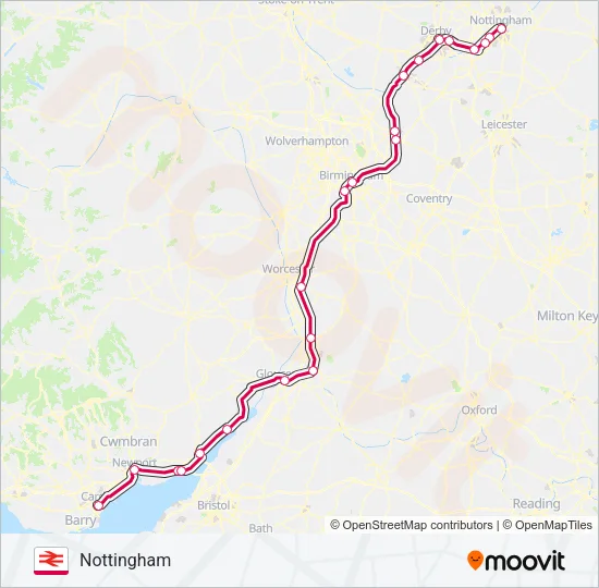 CROSSCOUNTRY Train Line Map