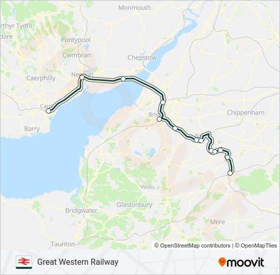 Westbury Train Line Map Great Western Railway Route: Schedules, Stops & Maps - Westbury (Wilts)  (Updated)