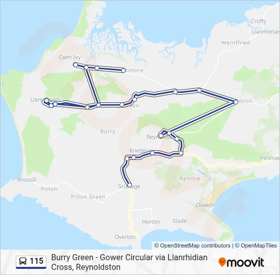 115 Route: Schedules, Stops & Maps - Landimore (Updated)