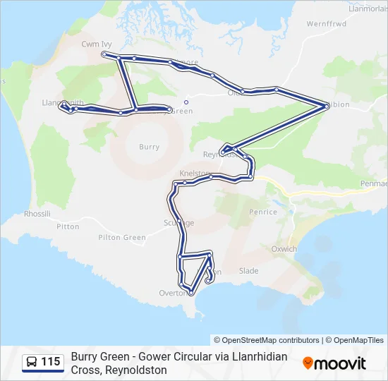 115 Route: Schedules, Stops & Maps - Burrygreen (Updated)