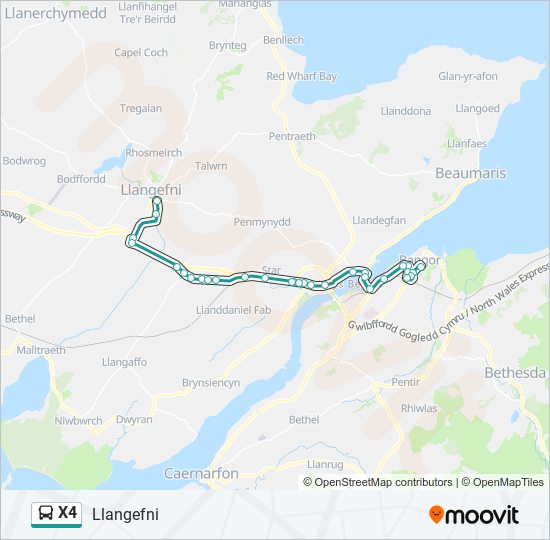 X4 Route Schedules Stops Maps Llangefni Updated x4-route-schedules-stops-maps-llangefni-updated