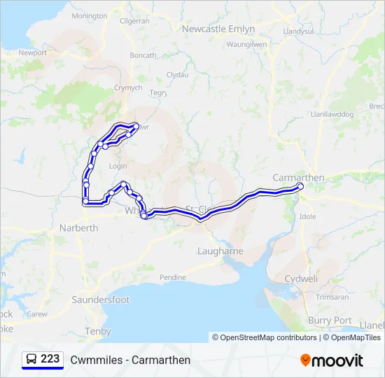 223 Bus Line Map