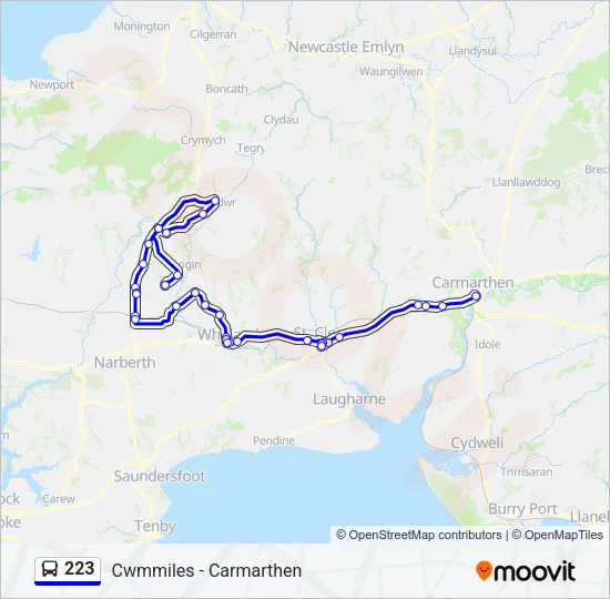 223 Bus Line Map
