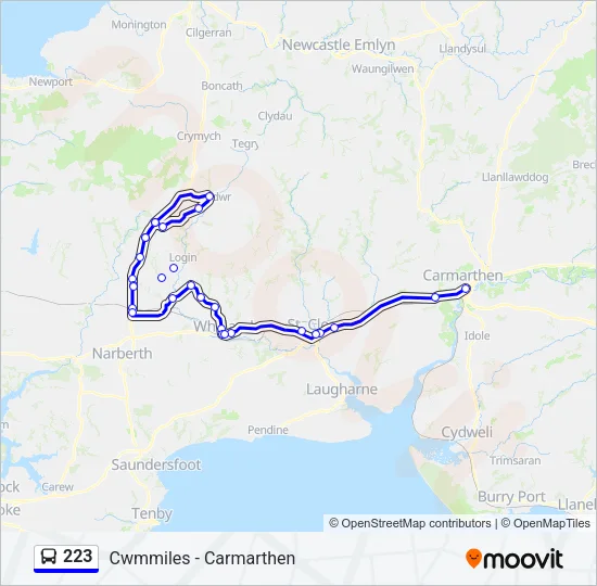 223 Bus Line Map