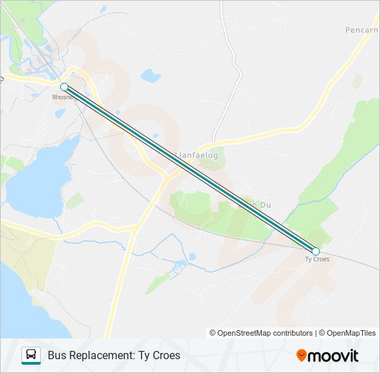 transport for wales Route: Schedules, Stops & Maps - Bus Replacement ...