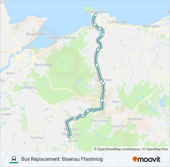 transport for wales Route Schedules, Stops & Maps Bus Replacement