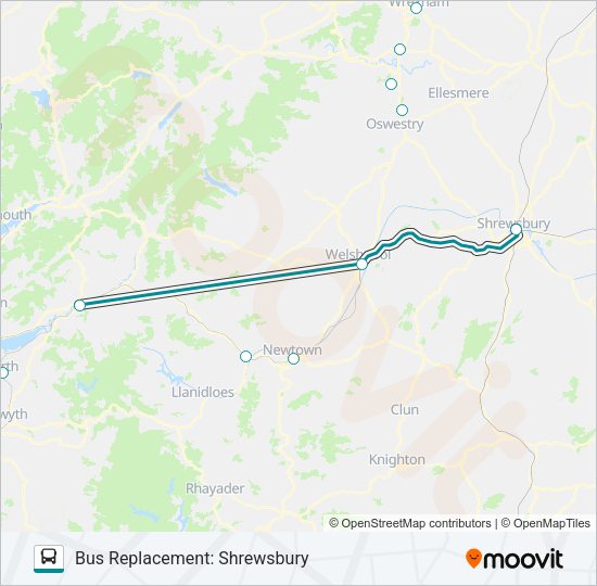 TRANSPORT FOR WALES Bus Line Map