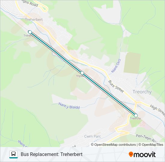 TRANSPORT FOR WALES Bus Line Map