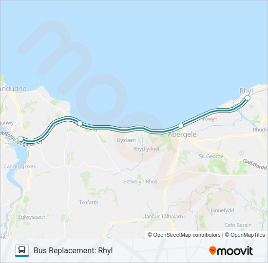 TRANSPORT FOR WALES Bus Line Map