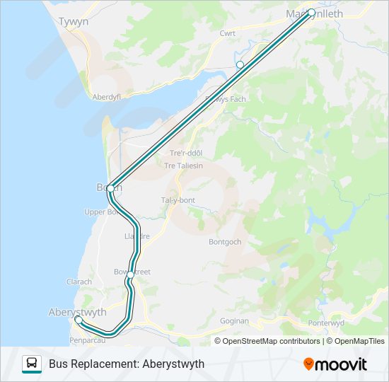 TRANSPORT FOR WALES Bus Line Map
