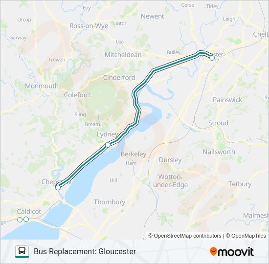 TRANSPORT FOR WALES Bus Line Map