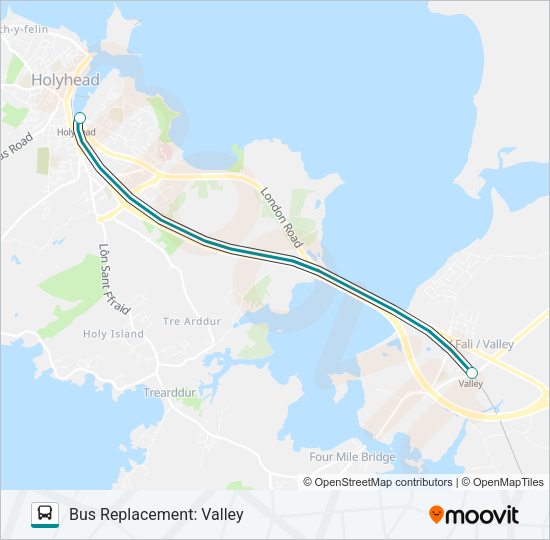 TRANSPORT FOR WALES Bus Line Map