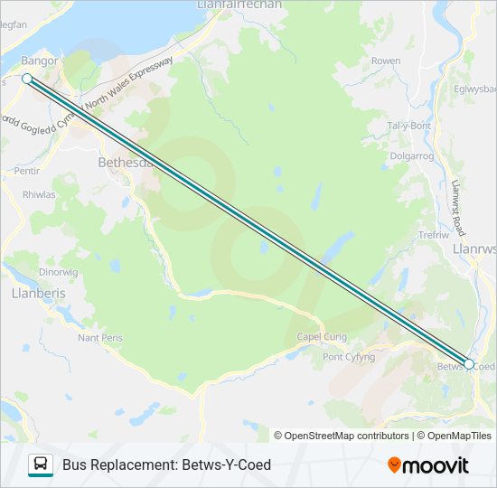 TRANSPORT FOR WALES Bus Line Map