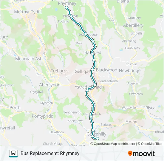 TRANSPORT FOR WALES Bus Line Map